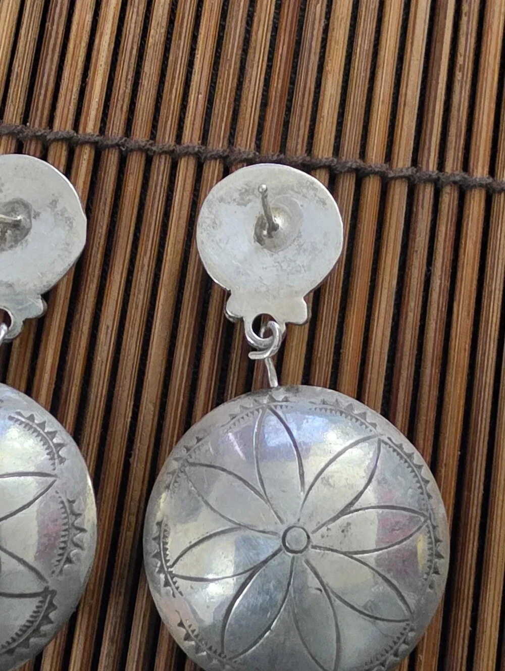 Sterling Silver Navajo Dangle Earrings (Vintage)